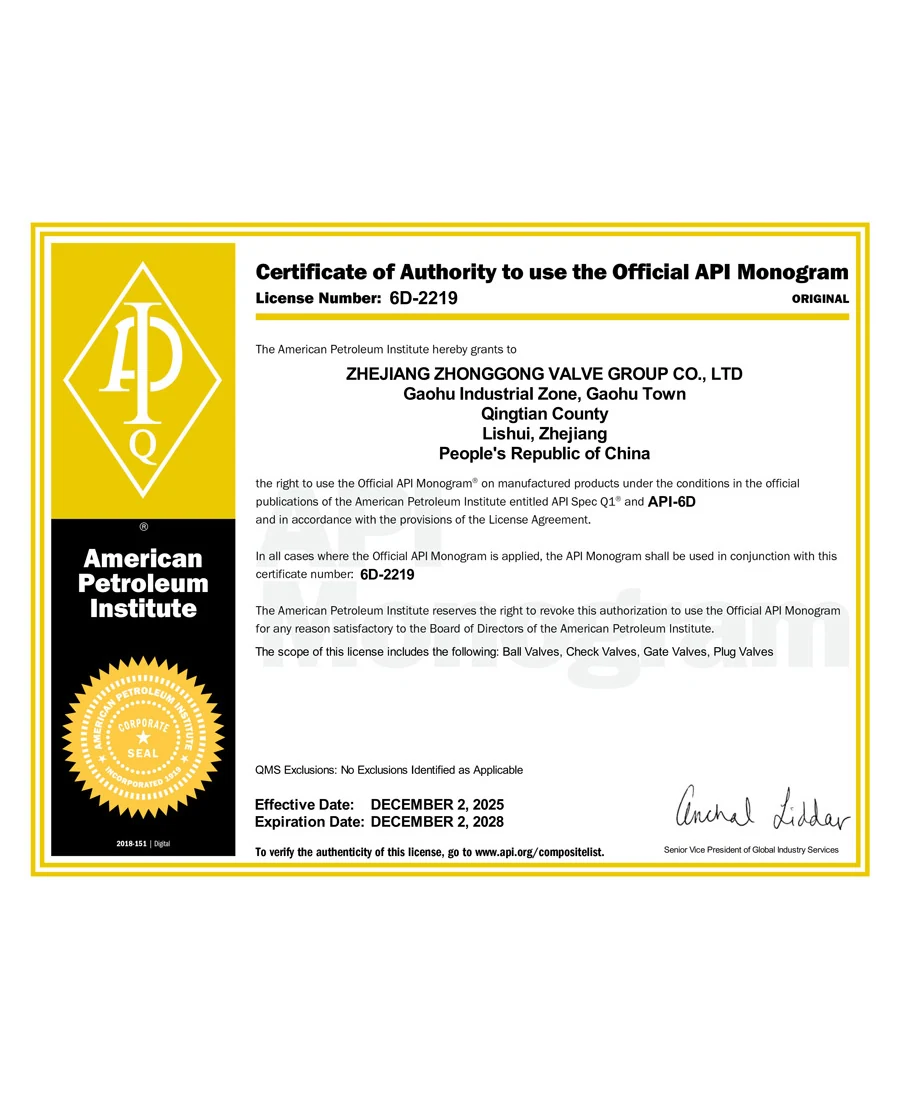 API 6D Monogram License