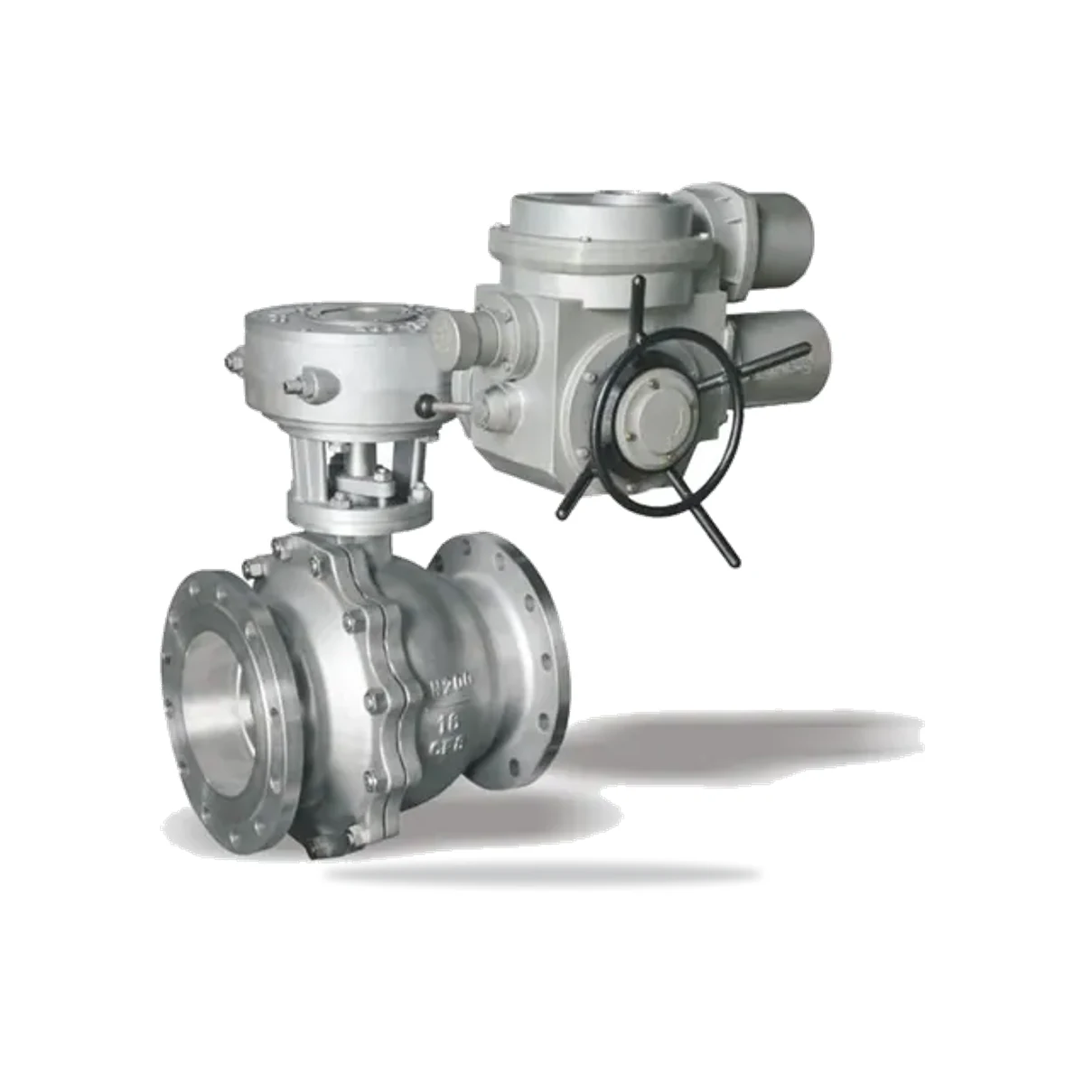 Q341F-16P stainless steel worm gear floating flange ball valve