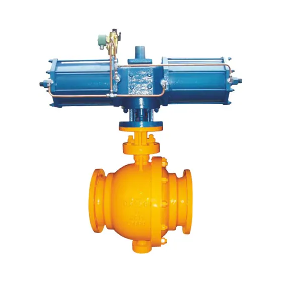Q64F-16/25/40 Pneumatic Ash Unloading Flange Ball Valve