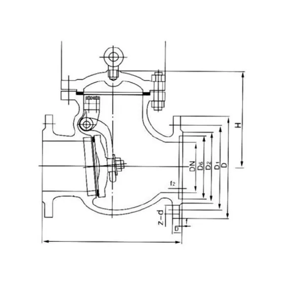 H44 swing flange check valve
