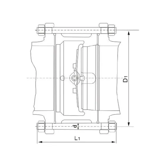 H76 wafer butterfly check valve