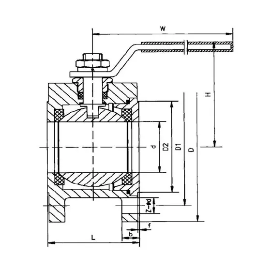 Q41 ultra short flange ball valve