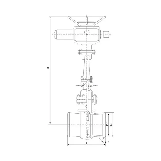 DS/Z64, DS/Z964 welded electric water seal gate valves