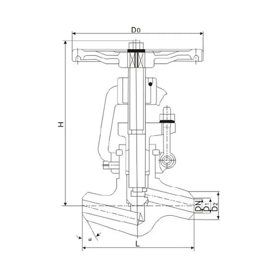 J61 high-temperature and high-pressure welded globe valves