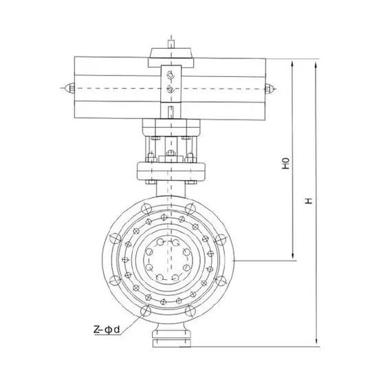 D42HS, D942HS Pneumatic Double Eccentric Bi-directional Metal Hard Seal Butterfly Valves
