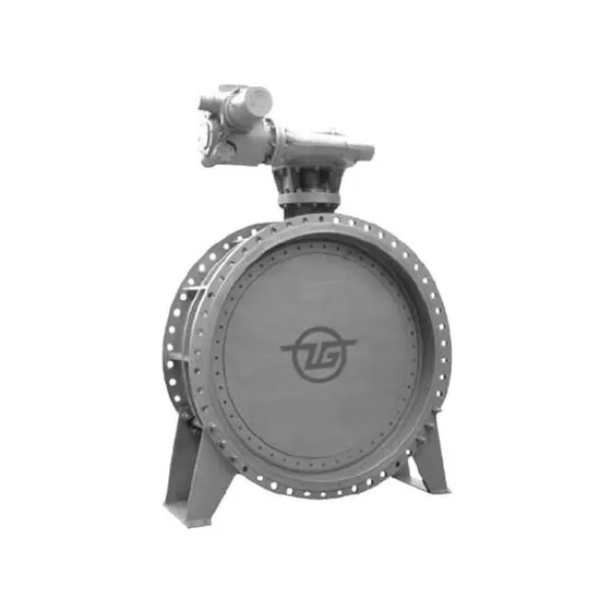 D943 three eccentric multi-level metal hard seal/PTFE seal electric drive flange butterfly valve
