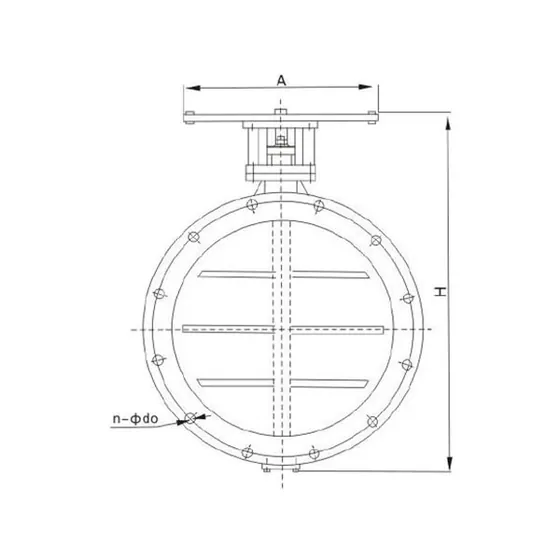 D43W Cable type inclined plate dust and gas butterfly valve
