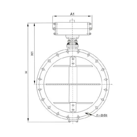 D643W-1 Pneumatic inclined plate dust and gas butterfly valve