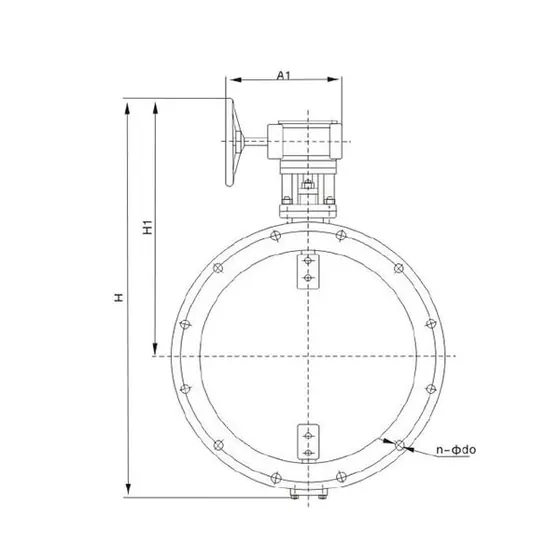 D341H worm gear straight plate dust and gas butterfly valve