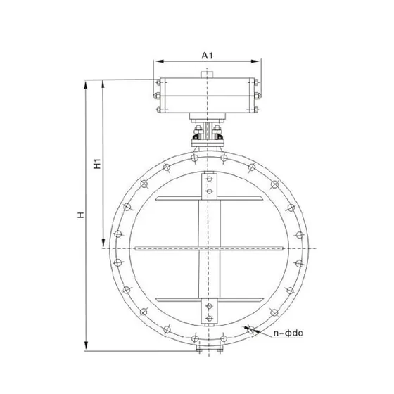 D641H-1.5, 1.0, 0.5 Pneumatic Straight Plate Dust and Gas Butterfly Valve