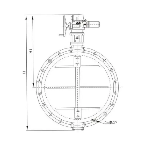 D941H Electric Straight Plate Dust and Gas Butterfly Valve