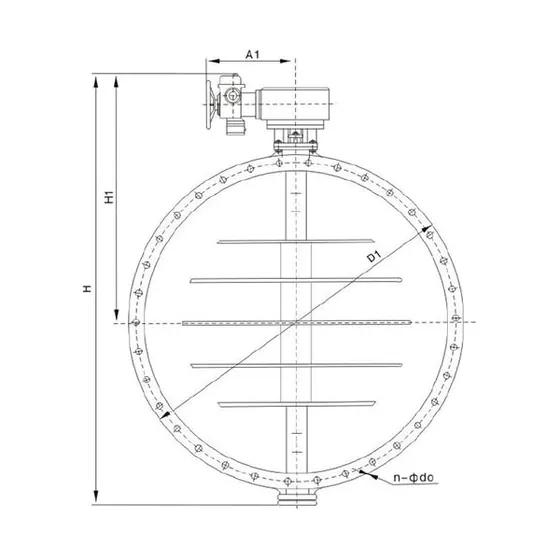 D941H electric straight plate dust and gas butterfly valve