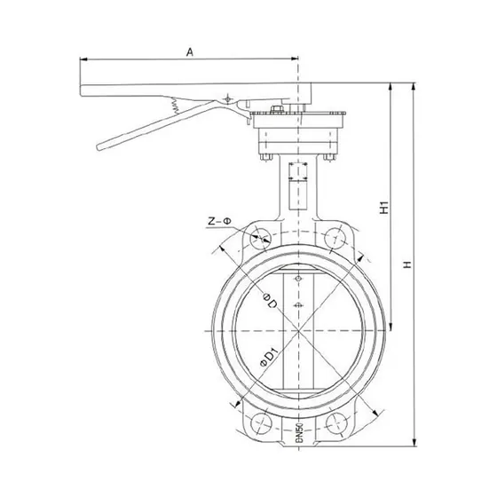 TLD71 desulfurization dedicated clamp type rubber lined butterfly valve