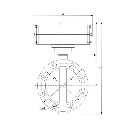 TLD641 desulfurization dedicated double flange rubber lined butterfly valve