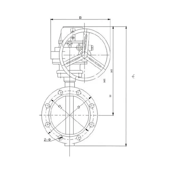 TLD941 desulfurization dedicated double flange rubber lined butterfly valve