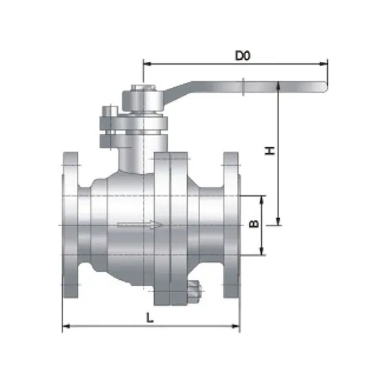 Two piece metal hard sealed ball valve Class150/300/600