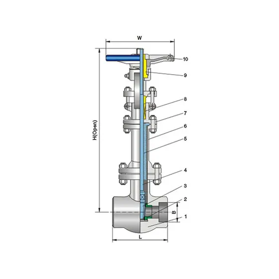 Bellows gate valve Class800