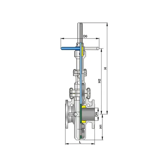 Electric/gear driven flat gate valve Class150