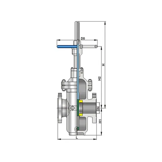 Electric/gear driven flat gate valve Class300