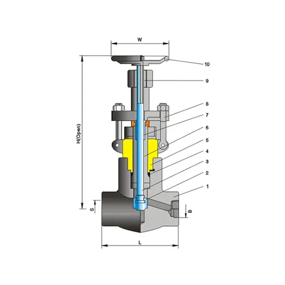 Forged steel globe valve Class900/1500/2500