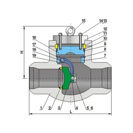 Bolted valve cover swing check valve CLass900/1500/2500