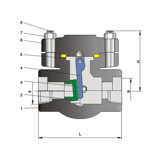 Forged steel swing check valve Class800