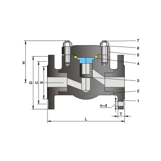 Forged steel lifting flange check valve Class150/300/600