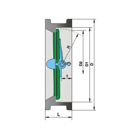 Butterfly swing check valve Class150/300