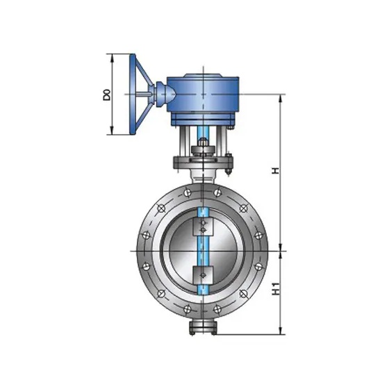Double eccentric, soft sealed, wafer type or flange connected butterfly valve Class150