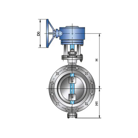 Triple eccentric metal hard seal wafer or flange connection butterfly valve Class150