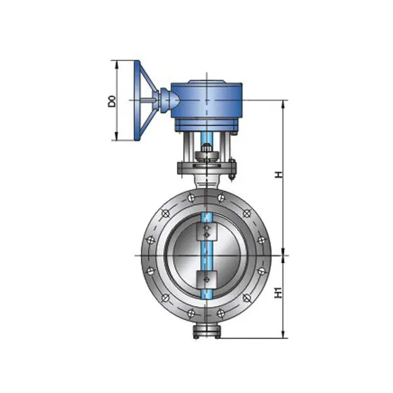 Triple eccentric metal hard seal wafer or flange connection butterfly valve Class300