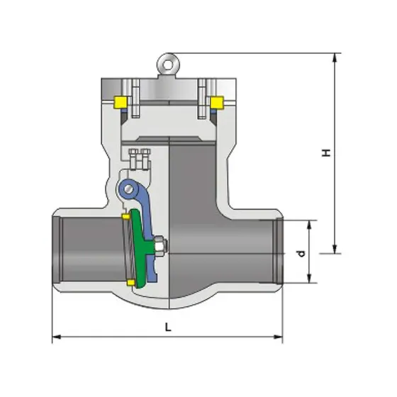 High temperature and high pressure power plant swing check valve Class1500~3000